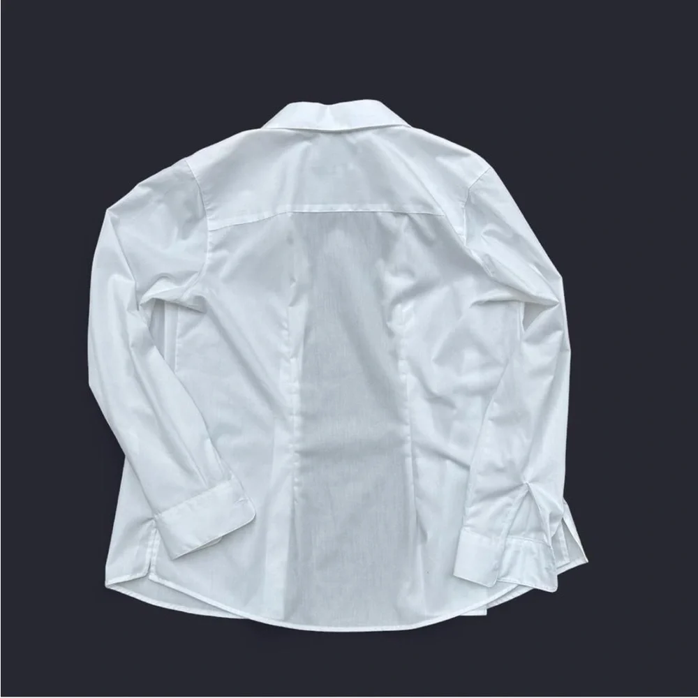 Foxcroft women’s size 8 White Casual Button Down long sleeve dress shirt - Picture 3 of 5